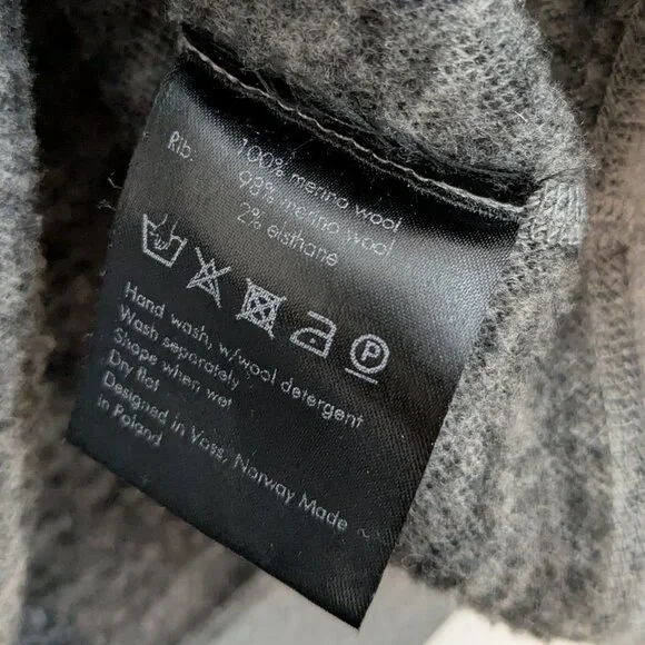 We Norwegians Mens 100% Merino Wool 1/4 quarter zip sweater - Picture 10 of 10